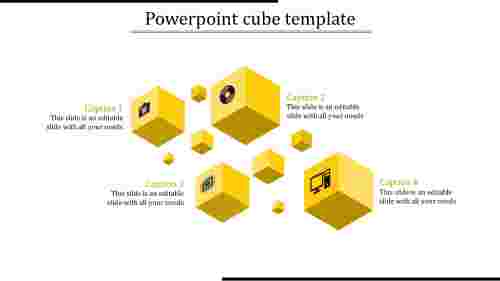 powerpoint cube template-powerpoint cube template-yellow